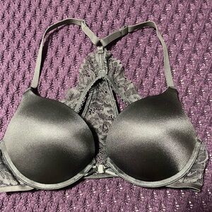 La SENZA Charcoal Grey Lace Detail Bra